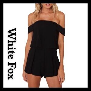 White Fox Black romper Size XS Riptide Romper , black romper shorts
